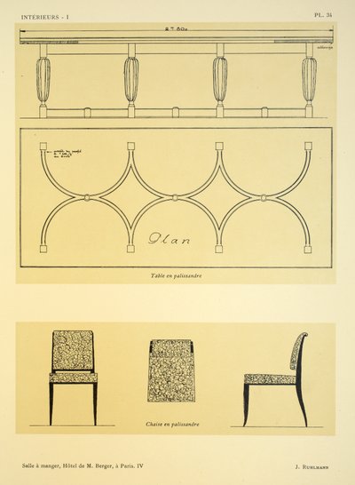 Salle à manger IV, Hôtel de M. Berger, à Paris, illustration de 