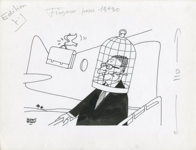 Le Figaro, Satirique en N  B - Jacques Faizant