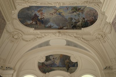 Décoration du pavillon Nord du Petit Palais - Le triomphe de Paris (plafond) - Paris, capitale intellectuelle (Demi-coupole), entre 1913 et 1919 - Jacques Fernand Humbert
