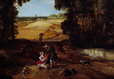 Embuscade. Des voleurs dans les bois prêchent pour violer une femme - Jacques Fouquieres