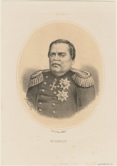 Portrait du comte Nikolay Muravyov-Amursky 1809-1881, 1865 - Jacques Francois Gauderique Llanta