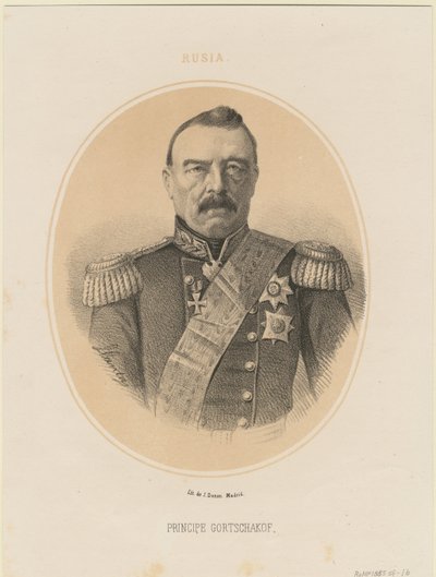 Portrait du Prince Mikhaïl Dmitrievitch Gortchakov - Jacques Francois Gauderique Llanta