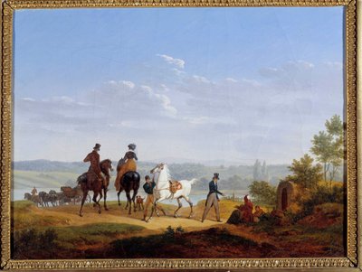 Paysage avec personnages et cavaliers - Jacques Francois Joseph Swebach
