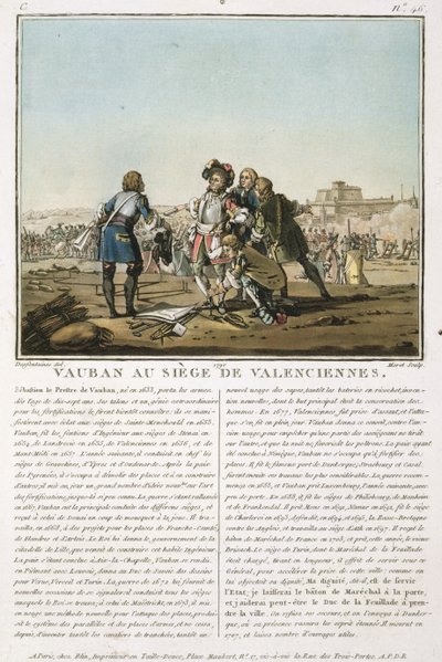 Sébastien le Prestre de Vauban (1633-1707) au siège de Valenciennes (1677), gravé par Jean Baptiste Morret, 1790 - Jacques Francois Joseph Swebach