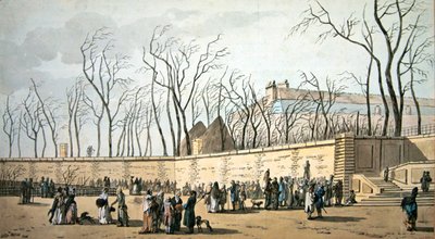 La Petite Provence aux jardins des Tuileries (aquarelle sur papier) - Jacques Francois Joseph Swebach