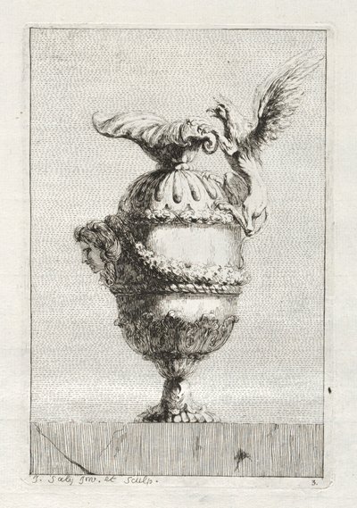 Suite de vases :  Planche 3 - Jacques François Saly
