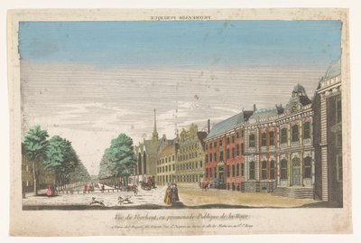 Vue sur le Lange Voorhout à La Haye - Jacques Gabriel Huquier