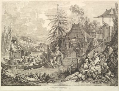 La pêche chinoise, de Chinoiseries, après 1743 - Jacques Gabriel Huquier