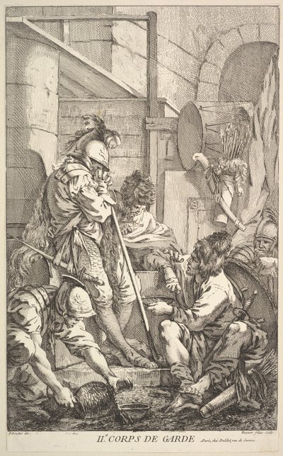 Deuxième salle de garde, milieu à la fin du 18e siècle - Jacques Gabriel Huquier
