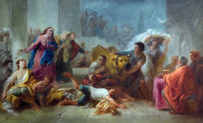 Christ chassant les marchands du Temple - Jacques Gamelin