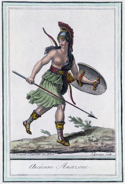 Ancienne Amazon - dans "Encyclopedia of travels" de Grasset Saint Sauveur, édition Paris - Jacques Grasset de Saint Sauveur