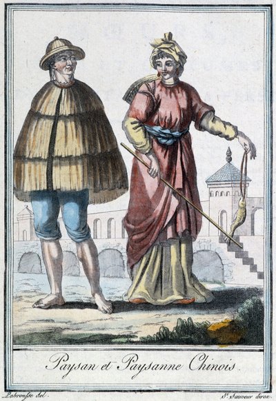 Paysans chinois - dans « Encyclopédie des voyages » par Grasset St Sauveur, éd. 1796 - Jacques Grasset de Saint Sauveur