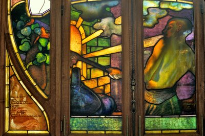 Nancy (département 54), Art Nouveau, Chambre de Commerce et Bourse, Vitrail par Jacques Gruber (1870-1936) - Jacques Gruber