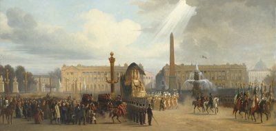 Le char funèbre de Napoléon traverse la place de la Concorde, 15 décembre 1840, 1844 - Jacques Guiaud