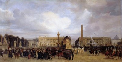 Le cortège funèbre de Napoléon Ier passant par la Place de la Concorde, 15 décembre 1840 - Jacques Guiaud