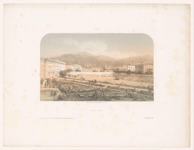 Vue sur le Jardin public et le Pont-Neuf à Nice - Jacques Guiaud