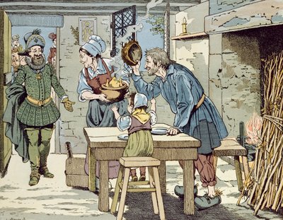 Henri IV, roi des pauvres qui veut que tous ses sujets aient un poulet pour le dîner du dimanche, vers 1900 - Jacques Marie Gaston Onfray de Breville (Job)