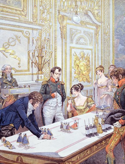 Napoléon (1769-1821) et sa femme Joséphine (1763-1814) préparant le couronnement, illustration de 