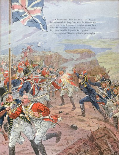 Napoléon (1769-1821) au siège de Toulon, 17 décembre 1793, illustration de 