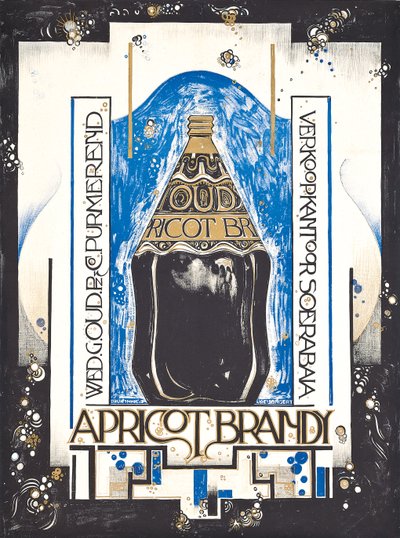 Affiche publicitaire pour le brandy d