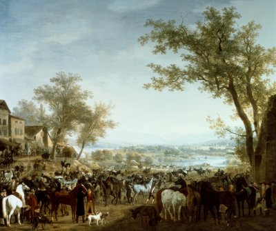 Marché aux chevaux à Gaillard - Jacques Laurent Agasse