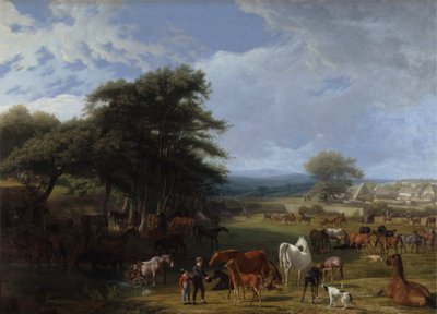 Écurie de Lord Rivers, Stratfield Saye - Jacques Laurent Agasse