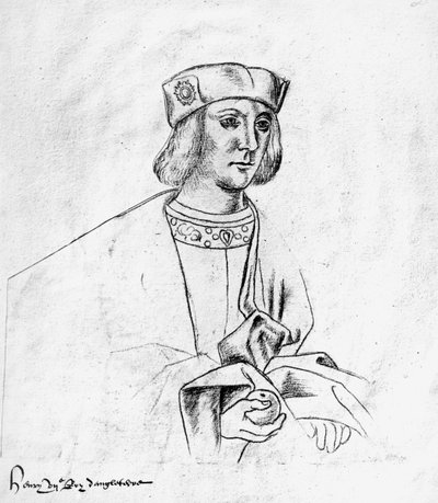 Ms.266 fol.10 Henri VII (1457-1509) roi d