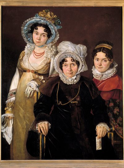 Portrait de Madame de Tangry et de ses filles. Peinture de l