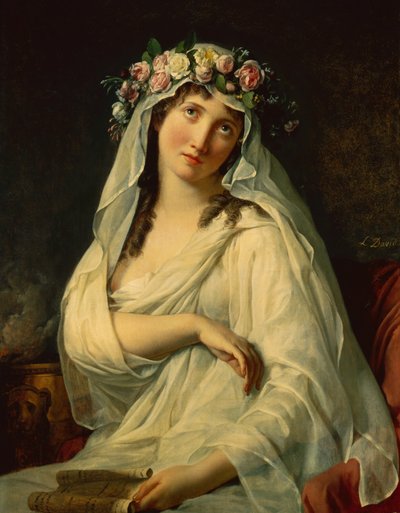 Une vestale couronnée de fleurs - Jacques Louis David