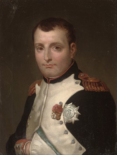 (détail) de Napoléon dans son étude au Palais des Tuileries - Jacques Louis David