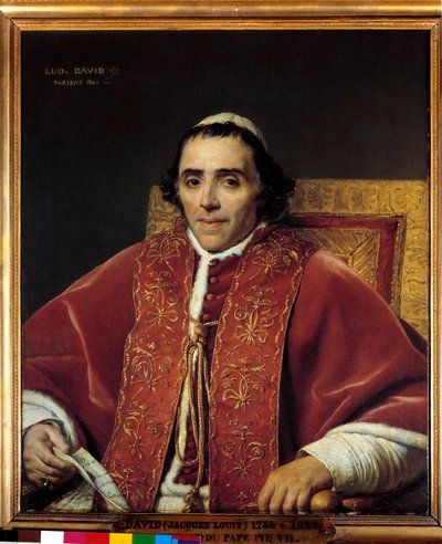 Portrait en buste du pape Pie VII (Grégoire Chiaramonti), pape en 1800 (1742-1823) - Jacques Louis David