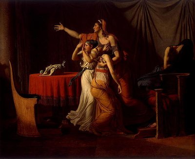 Les licteurs rapportent à Brutus les corps de ses fils - Jacques Louis David