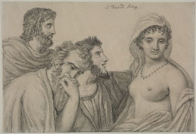 Phryné devant les juges, vers 1816-1820 (craie noire sur papier vélin) - Jacques Louis David