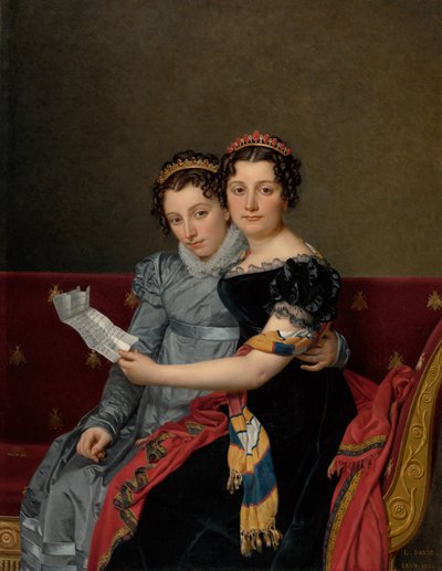 Portrait des sœurs Zénaïde et Charlotte Bonaparte - Jacques Louis David