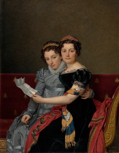 Portrait des sœurs Zénaïde et Charlotte Bonaparte - Jacques Louis David