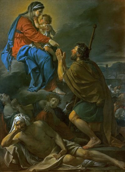 Saint Roch implore la Vierge Marie pour la libération de la peste, 1780 - Jacques Louis David