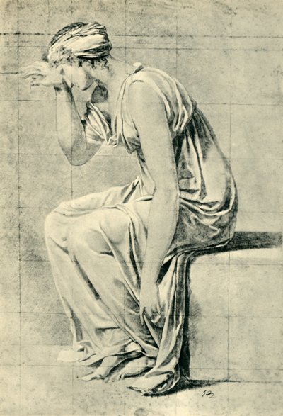 Femme assise, fin 18e-début 19e siècle - Jacques Louis David