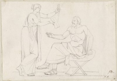 Socrate et Diotime - Jacques Louis David
