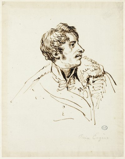 Étude pour la Distribution des Aigles, Prince Eugène de Beauharnais - Jacques Louis David