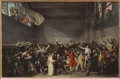 Le serment du Jeu de Paume, lorsque les Trois États ont refusé de se dissoudre sur ordre royal ... - Jacques Louis David