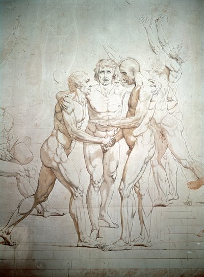 Le Serment du Jeu de Paume inachevé, (détail), 1791-1792 - Jacques Louis David