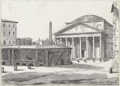 Le Panthéon vu de la Piazza - Jacques Louis David