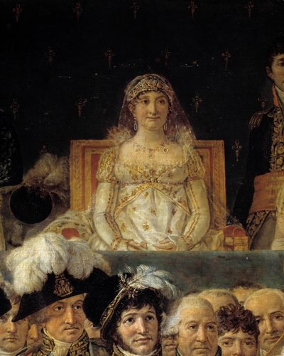 Le Sacre de Napoléon. Détail représentant Laetitia Bonaparte (Letizia Maria Ramolino) (1750-1836), mère de Napoléon Ier lors du Sacre de l