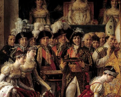 Le Rite de Napoléon. Détail représentant Joséphine et ses partisans et Philippe Henri, Marquis de Ségur - Jacques Louis David