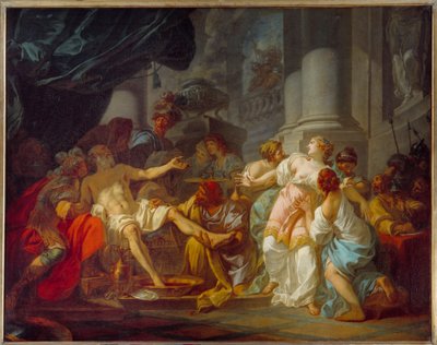 La mort de Sénèque (4 av. J.-C. - 65 apr. J.-C.), philosophe romain - Jacques Louis David