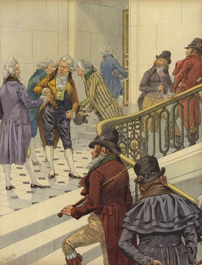 Les émigrés français sont accueillis de retour en France au Palais des Tuileries à Paris - Jacques Marie Gaston Onfray de Breville (Job)