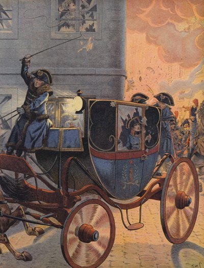 Le général Louis Desaix transporté en voiture pendant la bataille de Marengo - Jacques Marie Gaston Onfray de Breville (Job)