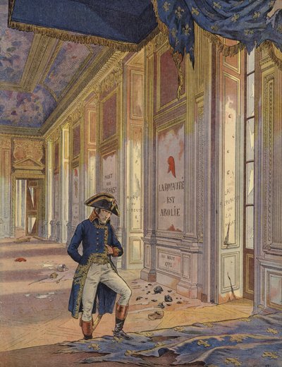 Napoléon Bonaparte parmi les ruines du palais des Tuileries - Jacques Marie Gaston Onfray de Breville (Job)
