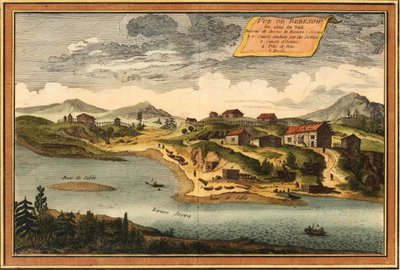 Vue de Beryozovo depuis la rivière Sosva, 1760 - Jacques Nicolas Bellin