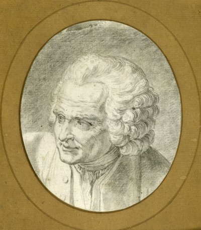 Portrait de Jean-Jacques Rousseau 1712-1778, 1775 - Jacques Philippe Caresme